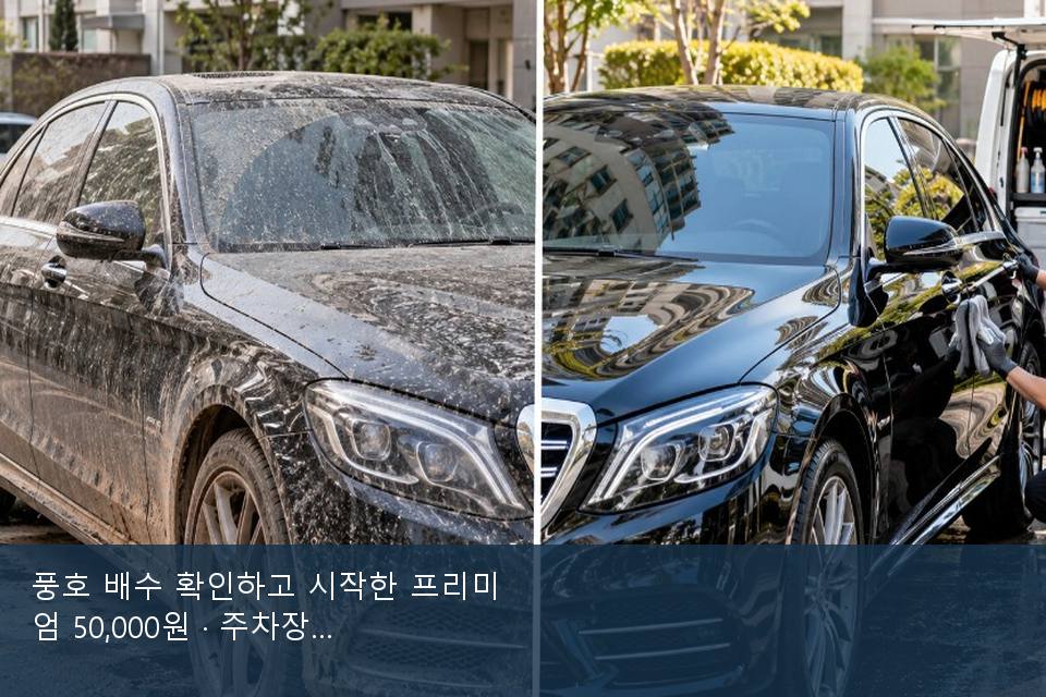 풍호 배수 확인하고 시작한 프리미엄 50,000원 · 주차장에서 부른 날